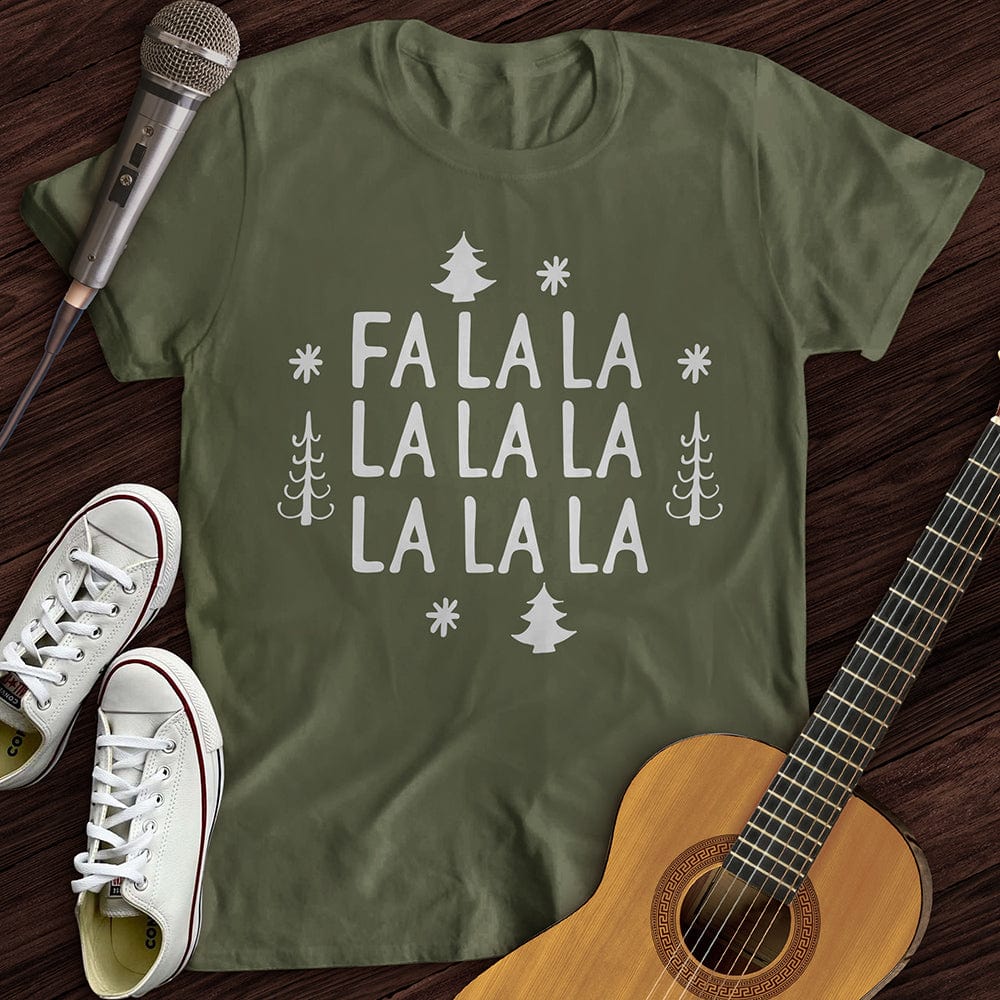 Printify T-Shirt Military Green / S FA LA LA T-Shirt