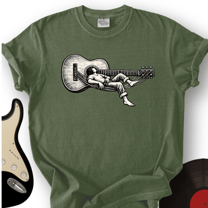 Printify T-Shirt Military Green / S Guitar Lounge T-Shirt