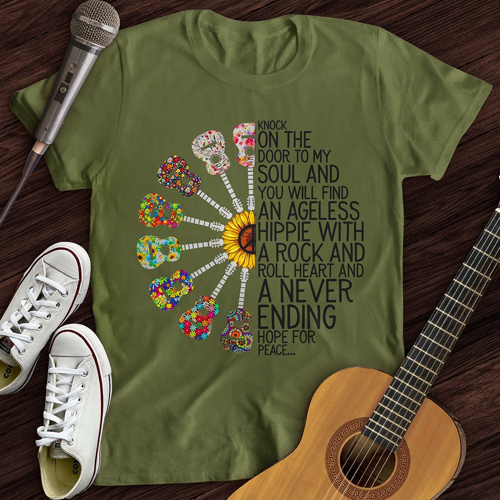 Printify T-Shirt Military Green / S Hippie Soul T-Shirt