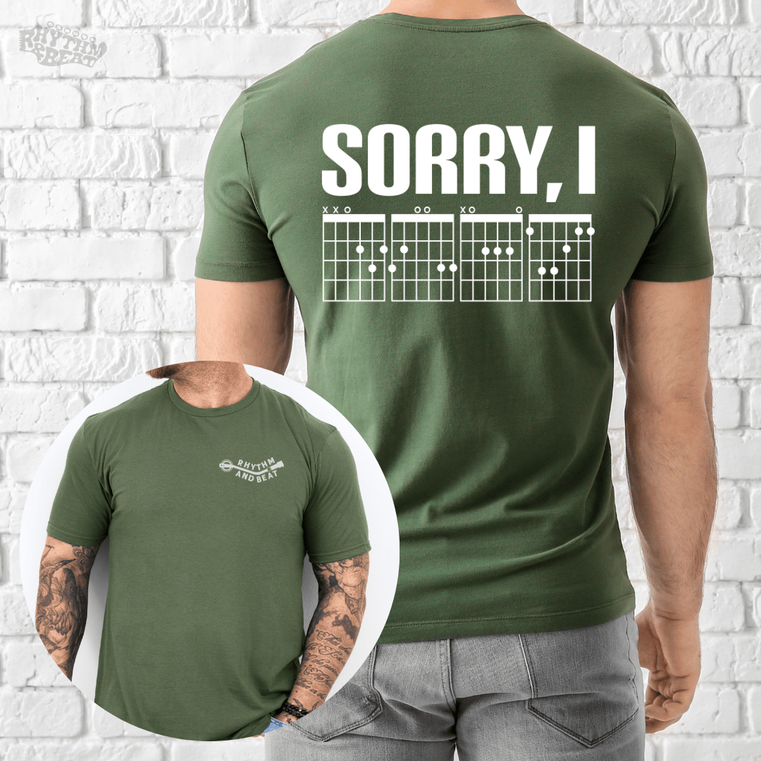 Printify T-Shirt Military Green / S I Only Speak Guitar Chords T-Shirt