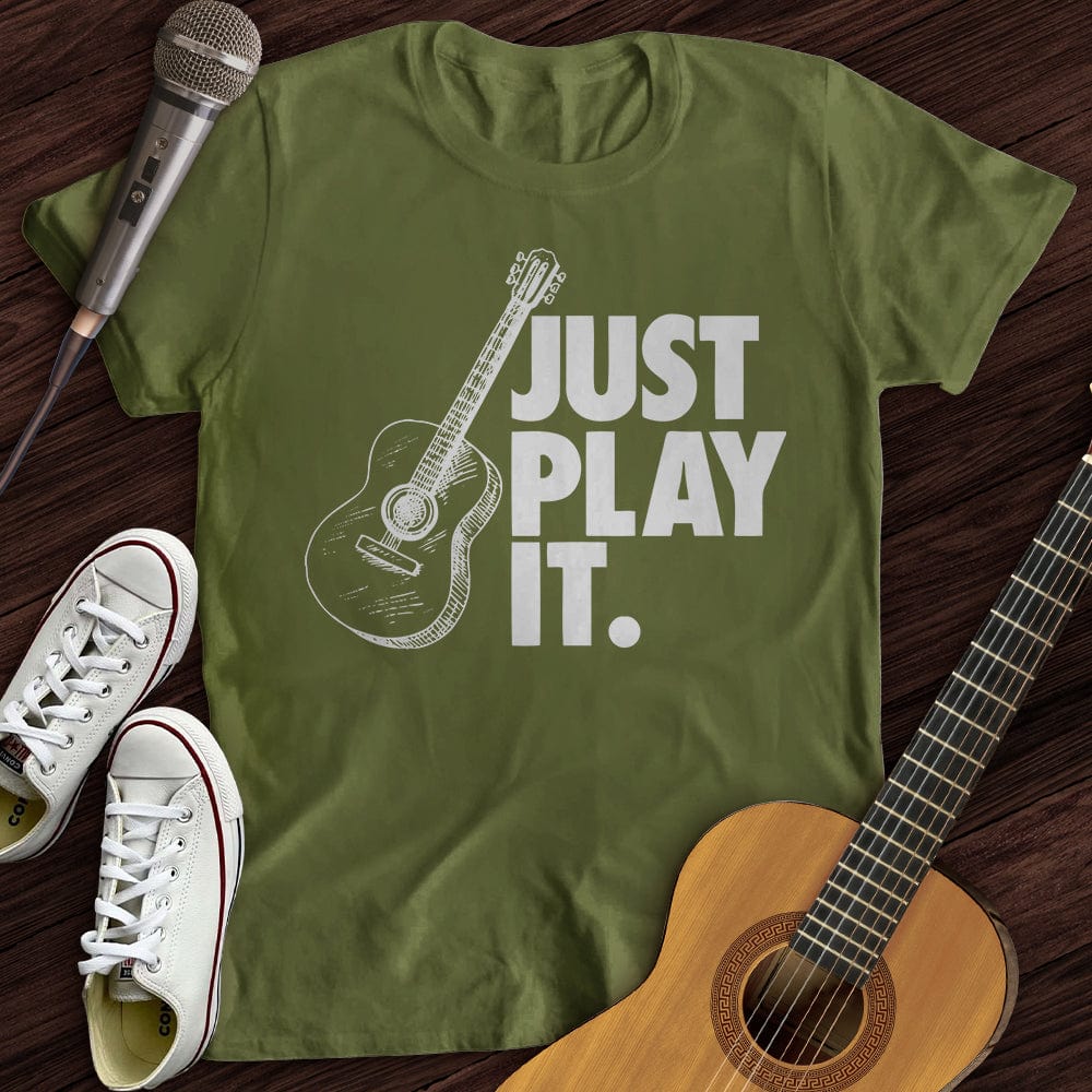 Printify T-Shirt Military Green / S Just Play It T-Shirt