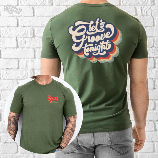 Printify T-Shirt Military Green / S Let's Groove T-Shirt