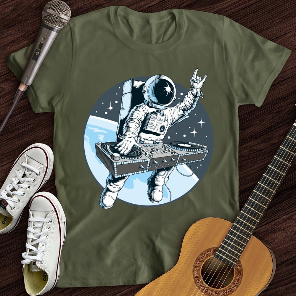 Printify T-Shirt Military Green / S Outer Space DJ T-Shirt