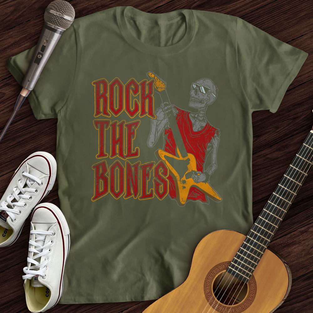 Printify T-Shirt Military Green / S Rock The Bones T-Shirt