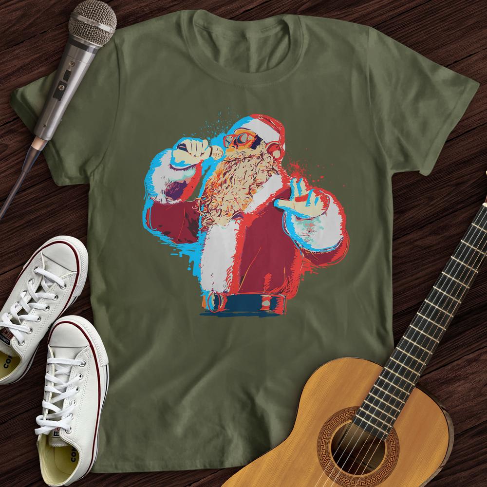 Printify T-Shirt Santa On The Mic T-Shirt