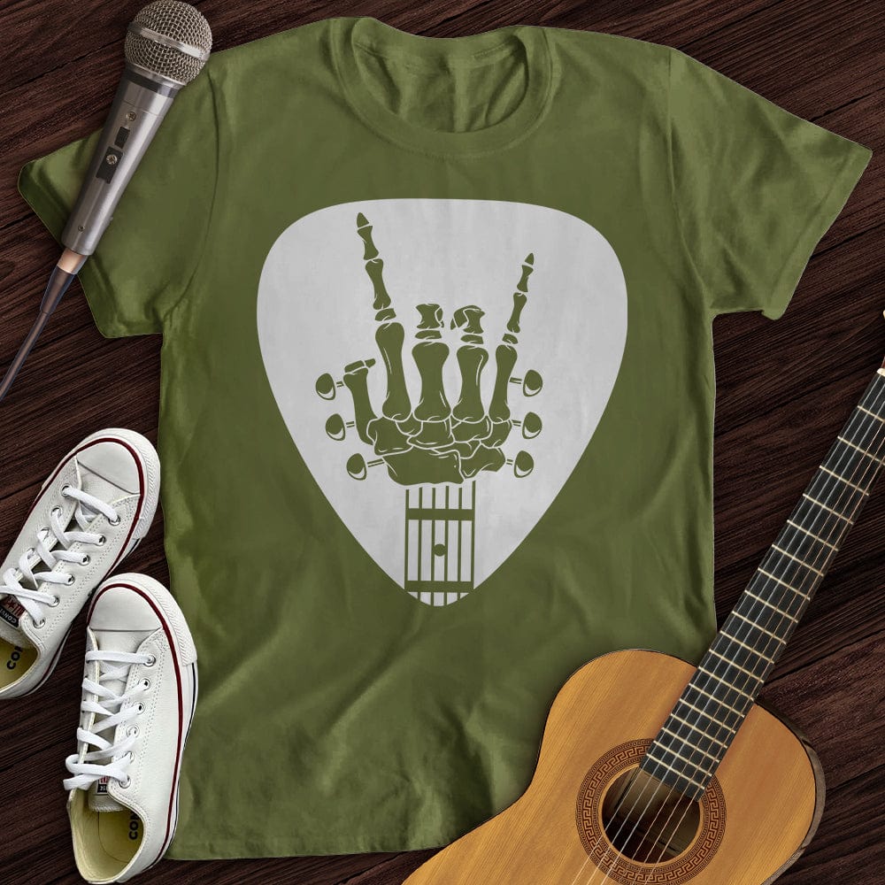 Printify T-Shirt Military Green / S Skeleton Pick T-Shirt