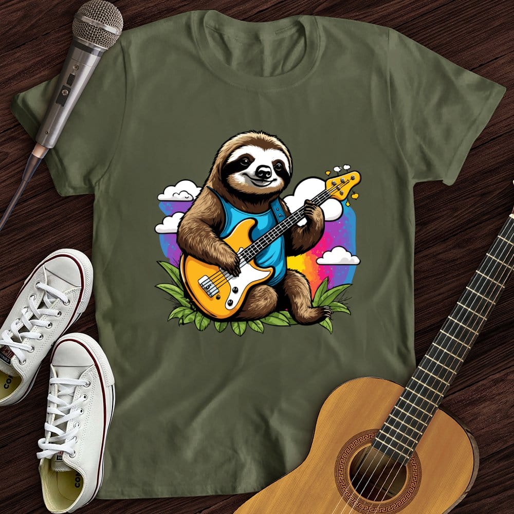 Printify T-Shirt Military Green / S Slow Music T-Shirt