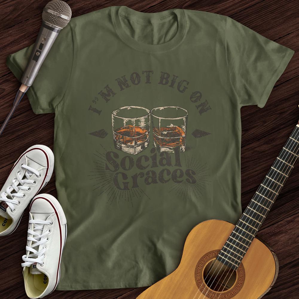 Printify T-Shirt Military Green / S Social Graces T-Shirt