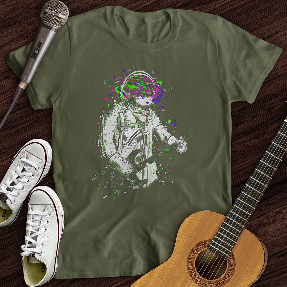 Printify T-Shirt Military Green / S Space Guitarist T-Shirt