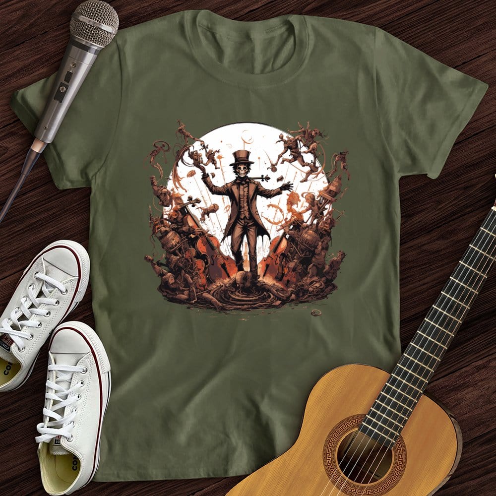 Printify T-Shirt Military Green / S Steampunk Conductor T-Shirt