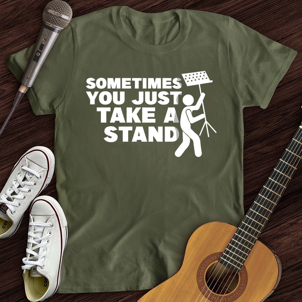 Printify T-Shirt Military Green / S Take A Stand T-Shirt