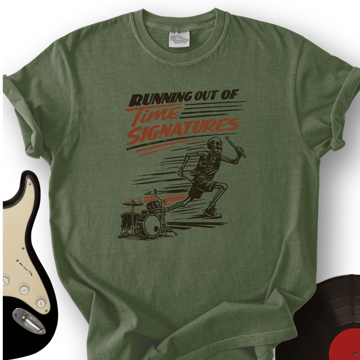 Printify T-Shirt Military Green / S Time Signatures T-Shirt