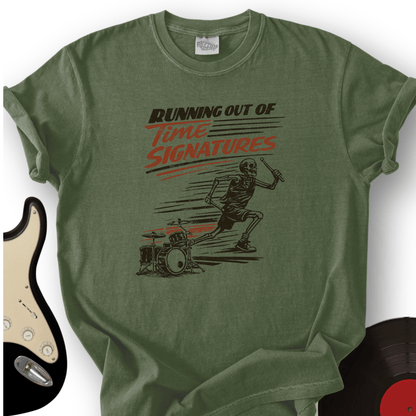 Printify T-Shirt Military Green / S Time Signatures T-Shirt