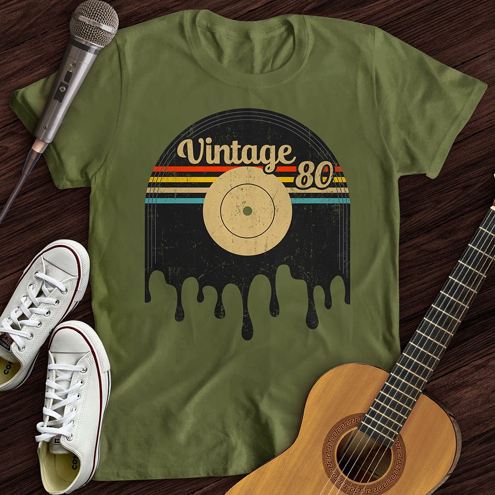 Printify T-Shirt Military Green / S Vintage 80 T-Shirt