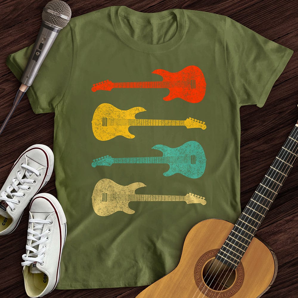 Printify T-Shirt Vintage Bass Guitar T-Shirt