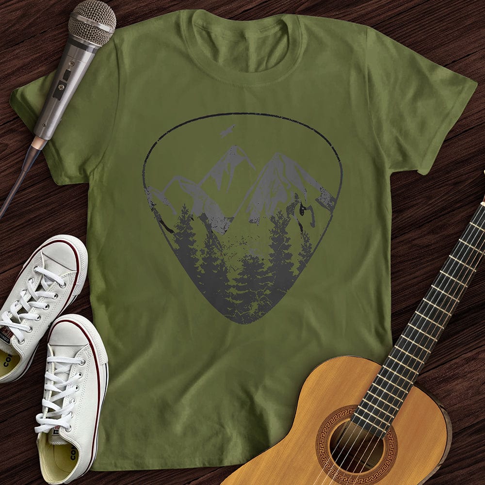 Printify T-Shirt Military Green / S Wilderness Guitar Pick T-Shirt