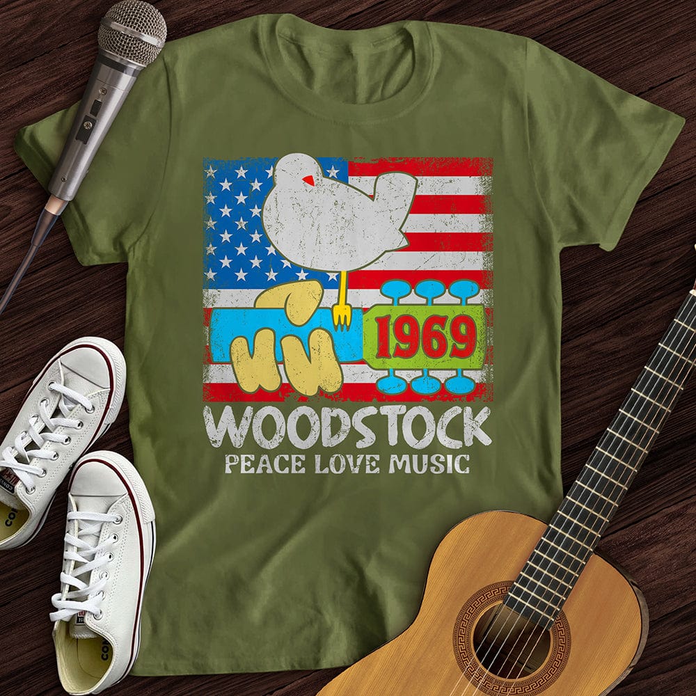 Printify T-Shirt Military Green / S Woodstock 1969 T-Shirt