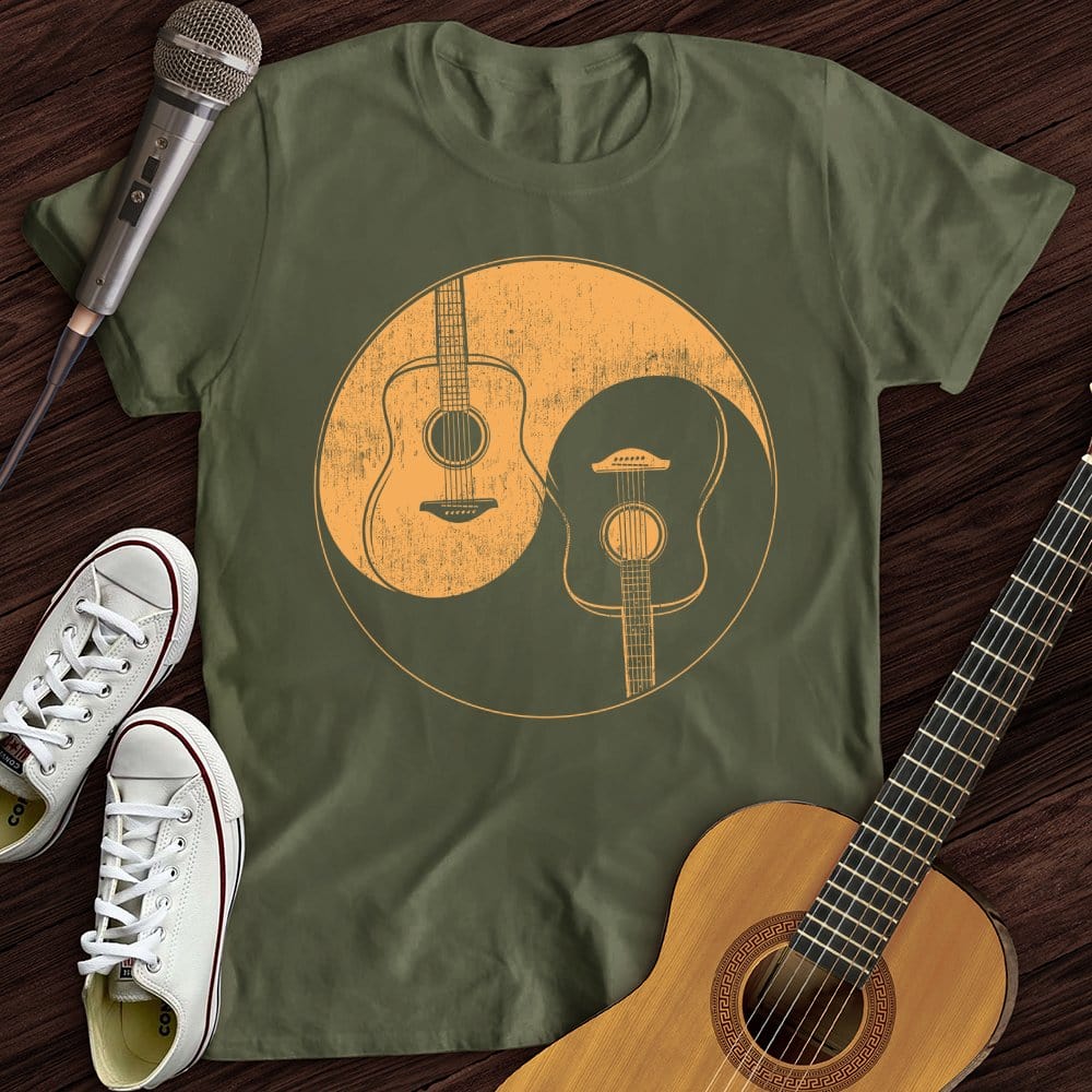 Printify T-Shirt Military Green / S Yin Yang Acoustics T-Shirt
