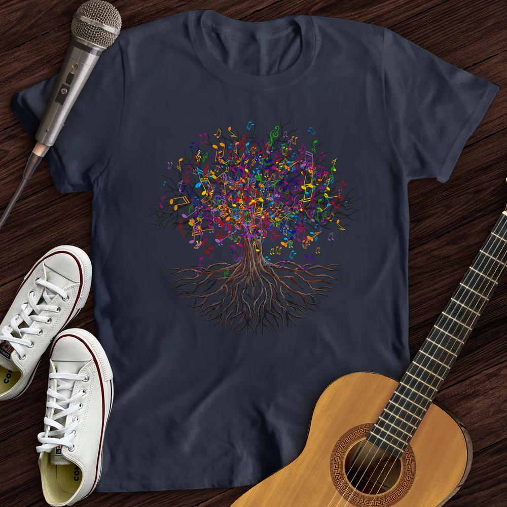 Printify T-Shirt Music Note Tree T-Shirt