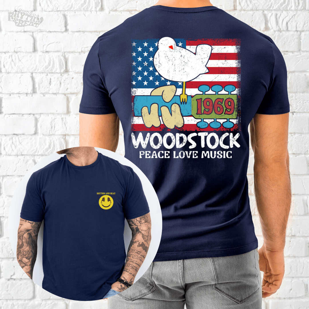 Printify T-Shirt Navy / S 1969 Woodstock Tribute T-Shirt