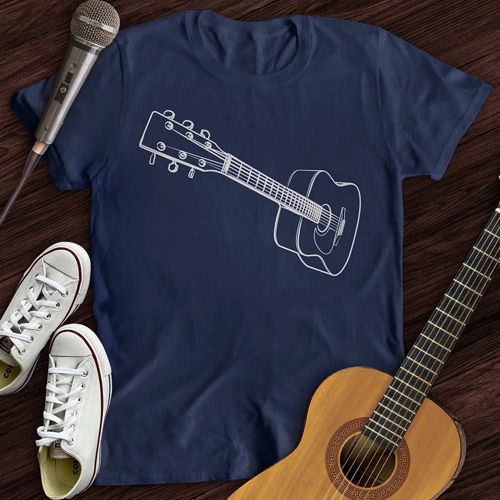 Printify T-Shirt Navy / S 3D Guitar T-Shirt