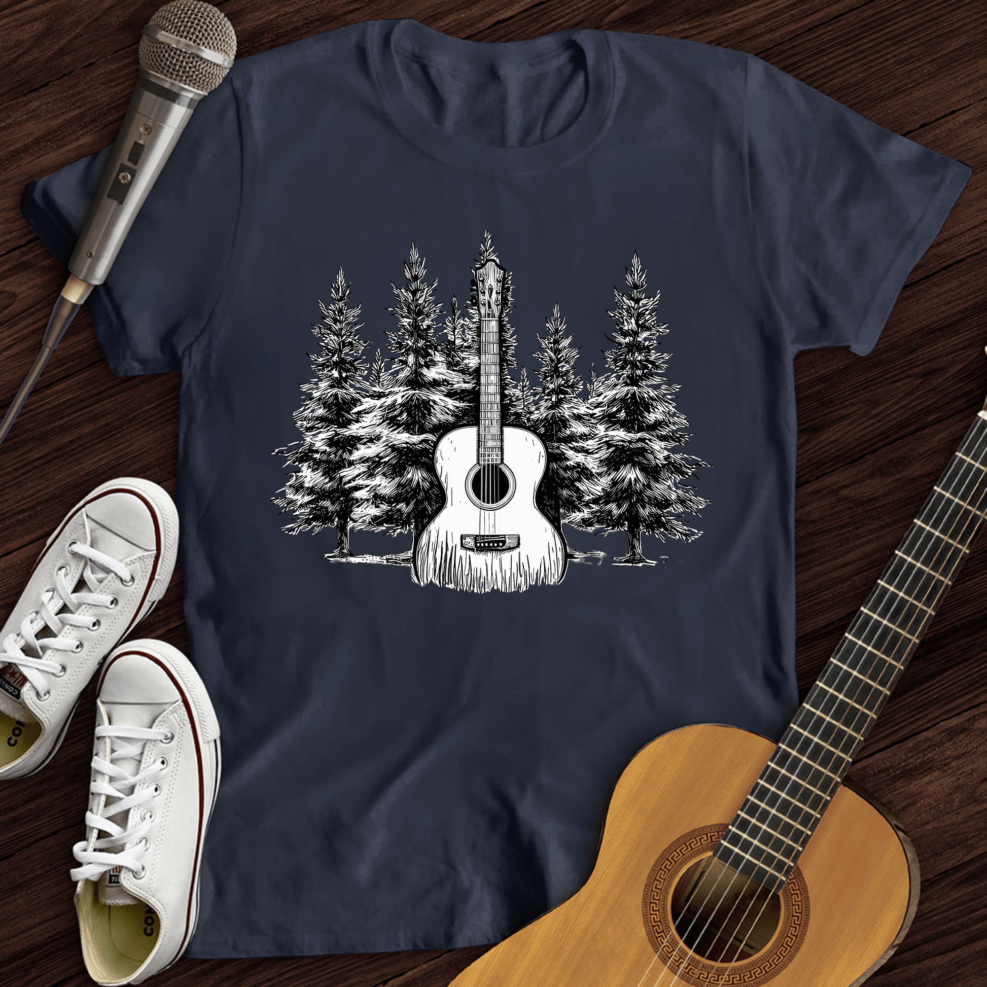 Printify T-Shirt Navy / S Acoustic Pines T-Shirt