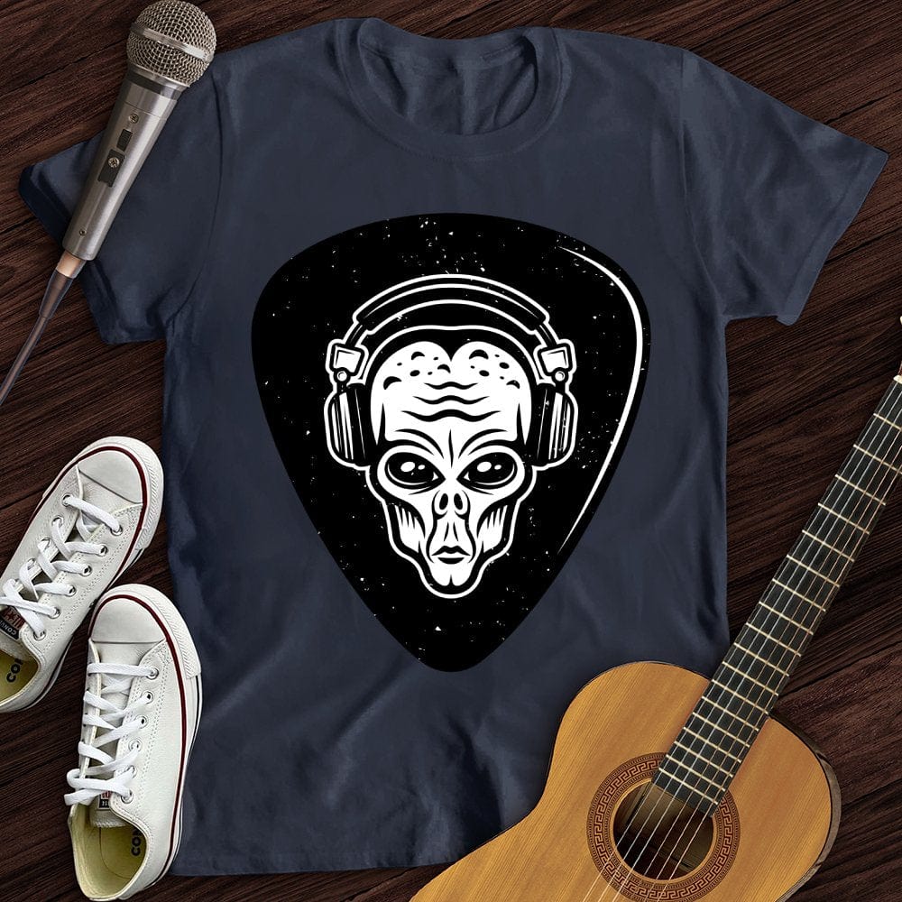 Printify T-Shirt Navy / S Alien Headphones T-Shirt