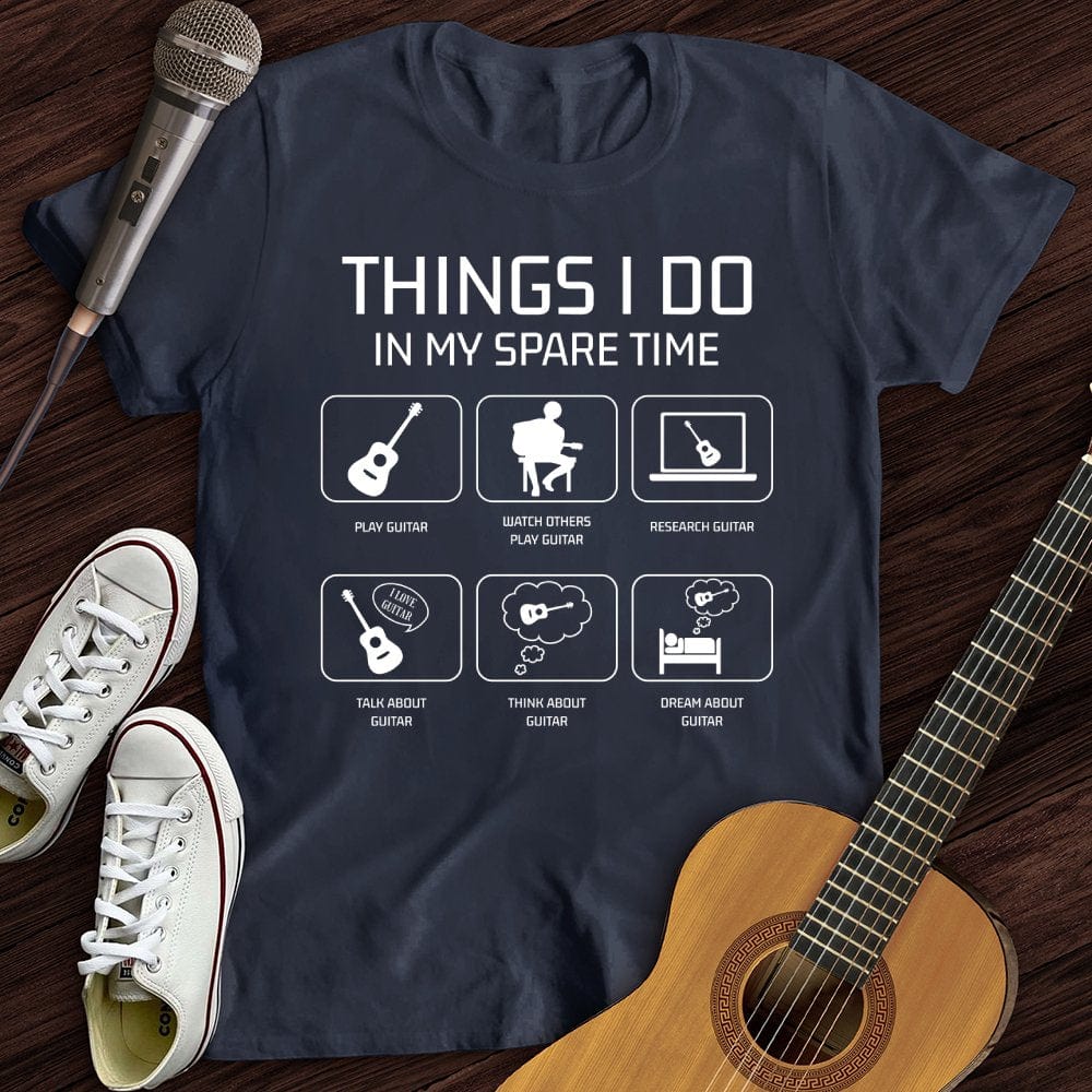 Printify T-Shirt Navy / S All I Do is Guitar T-Shirt