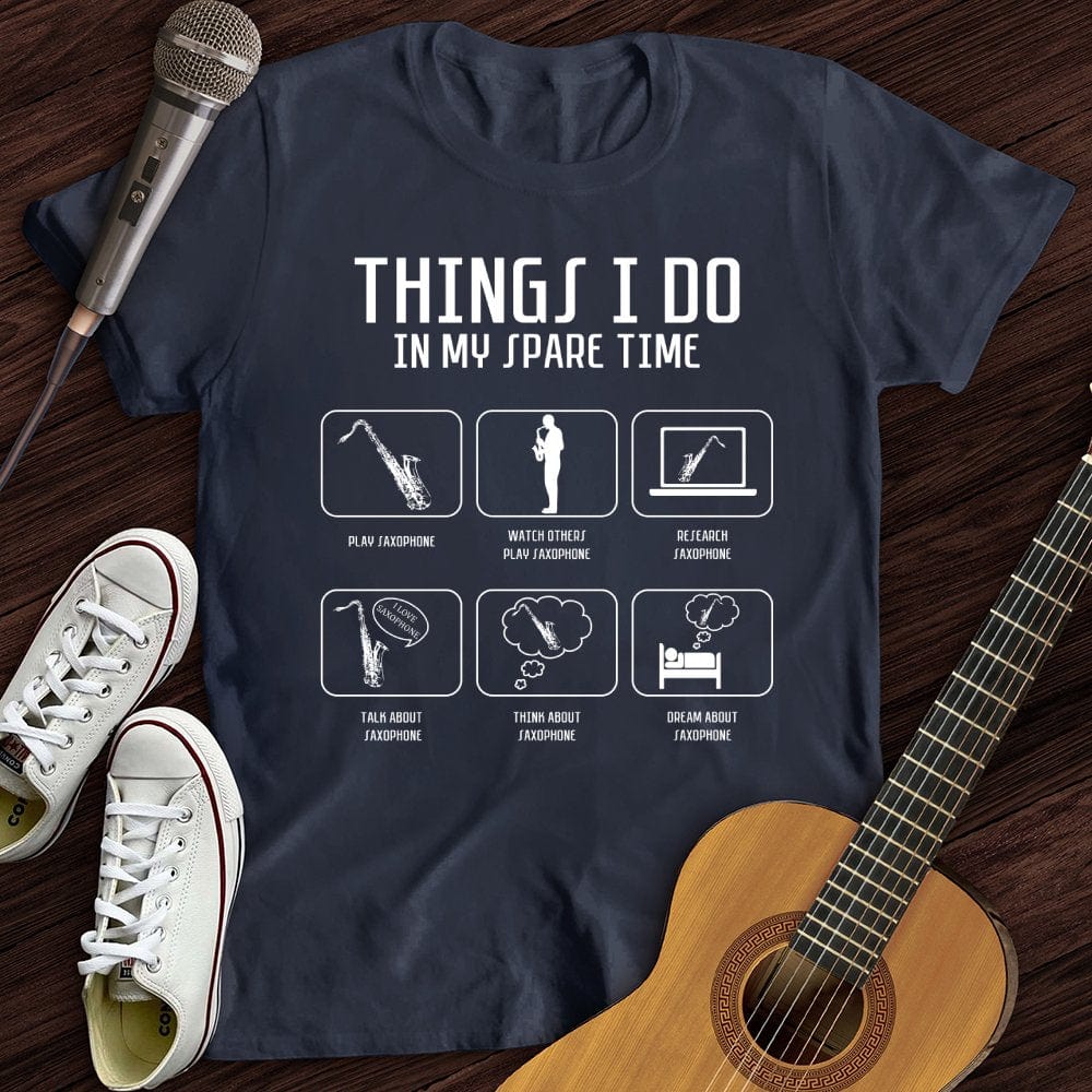 Printify T-Shirt Navy / S All I Do is Saxophone T-Shirt