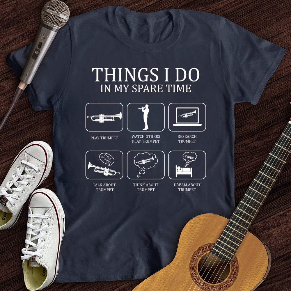 Printify T-Shirt Navy / S All I Do is Trumpet T-Shirt