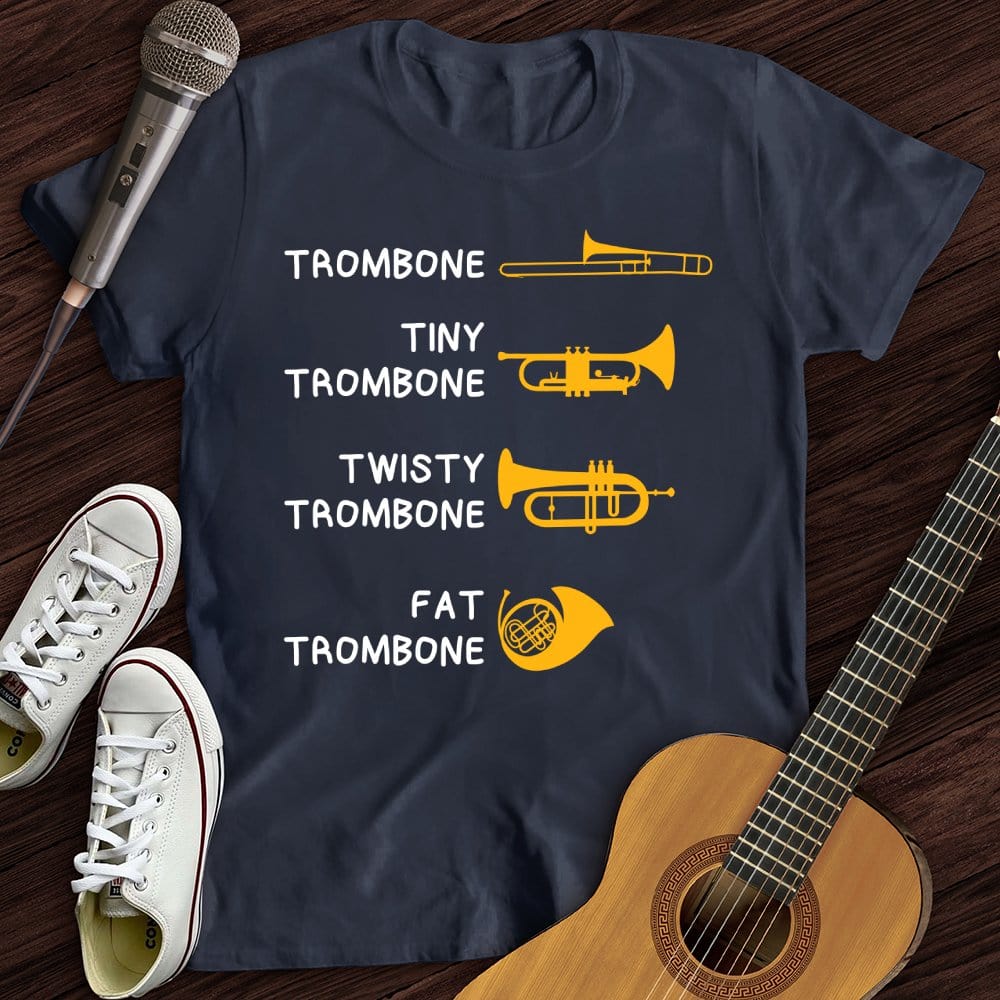 Printify T-Shirt Navy / S All Trombones T-Shirt