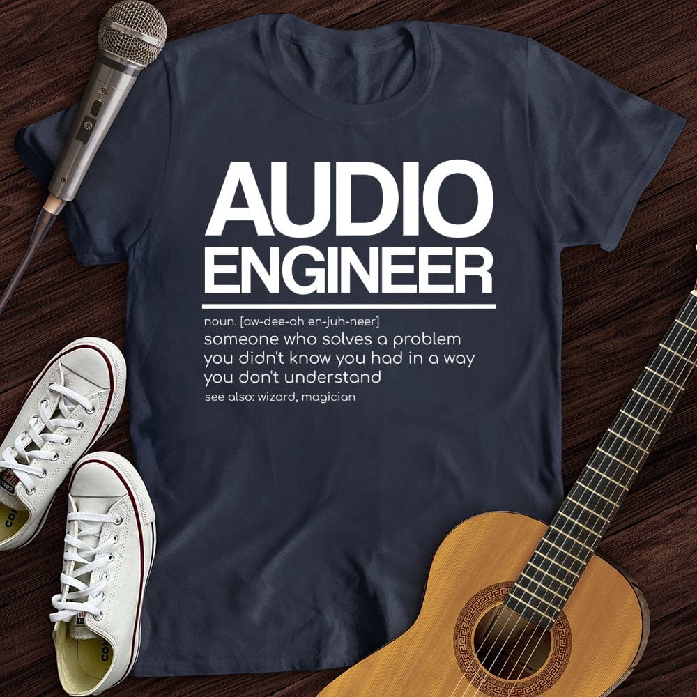 Printify T-Shirt Navy / S Audio Engineer T-Shirt