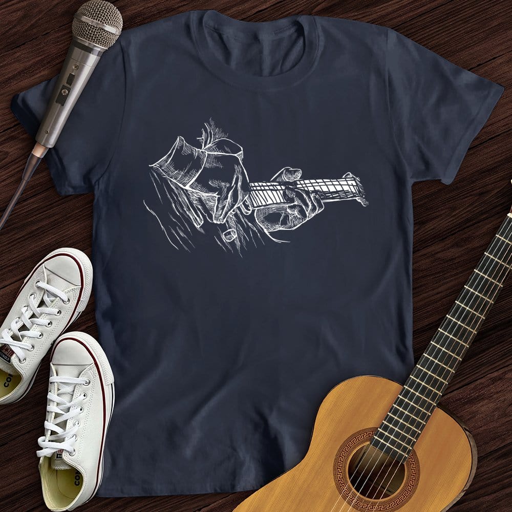 Printify T-Shirt Navy / S Bass Sketch T-Shirt