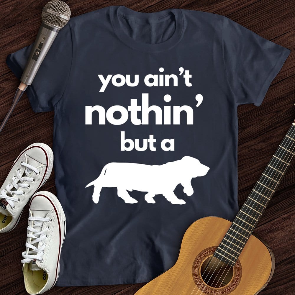 Printify T-Shirt Navy / S Bassett Hound T-Shirt