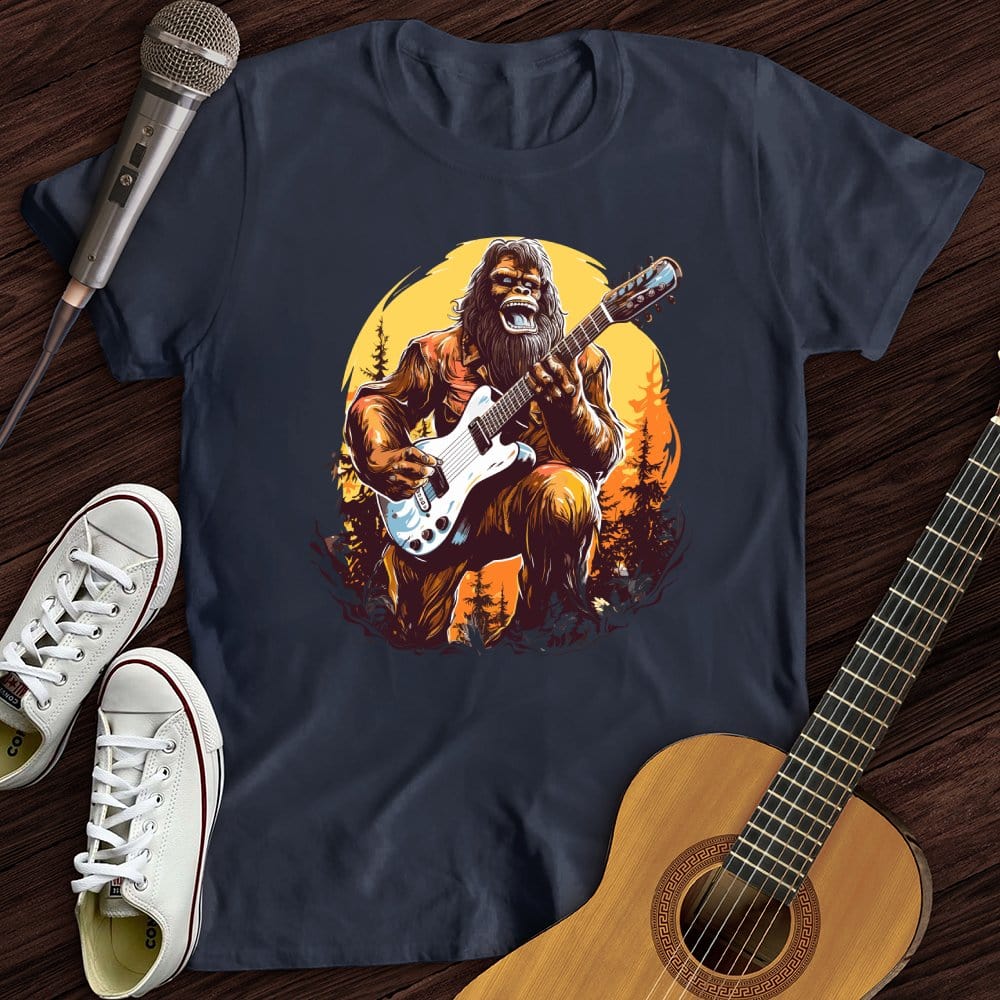 Printify T-Shirt Navy / S Bigfoot Shredding T-Shirt