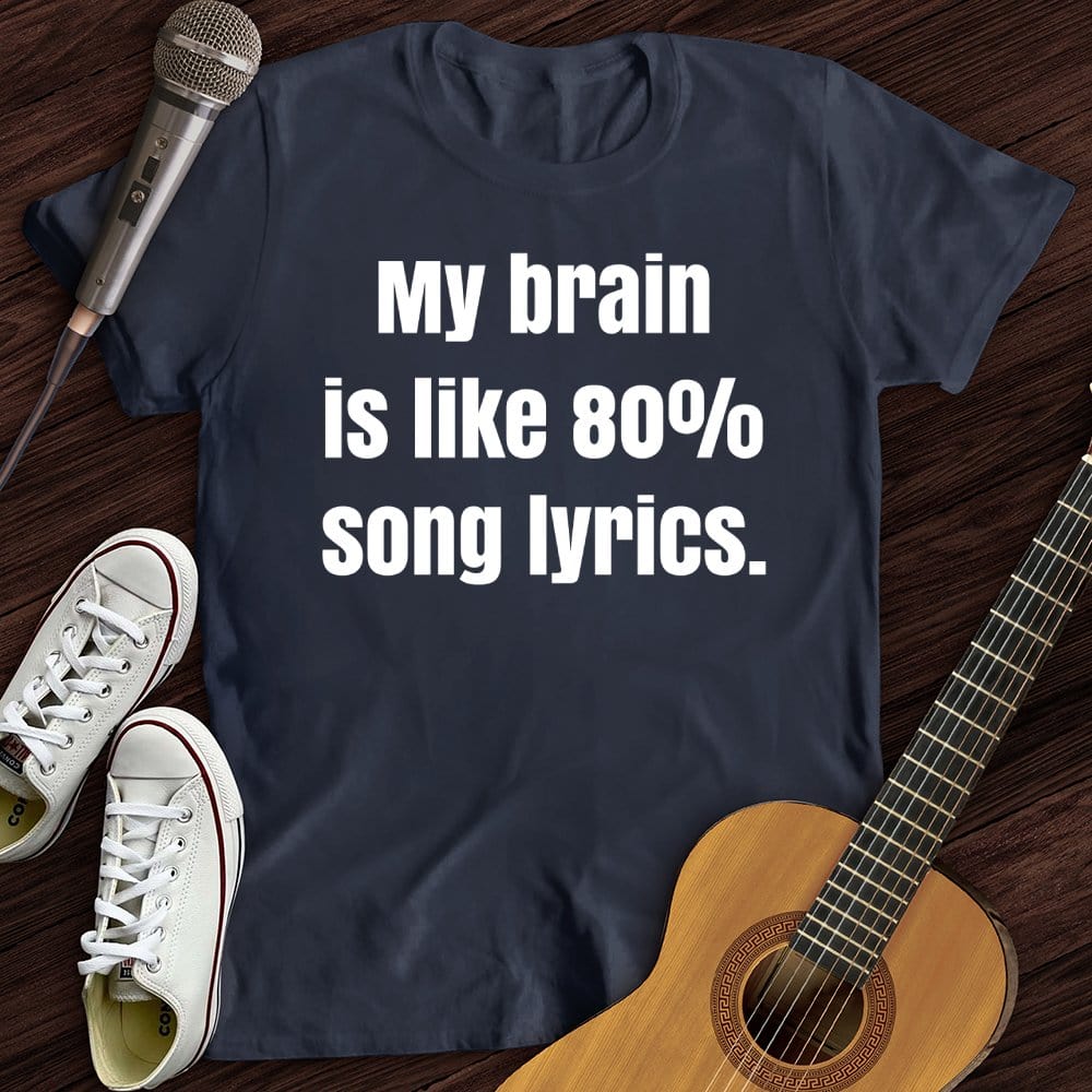 Printify T-Shirt Navy / S Brain of Lyrics T-Shirt