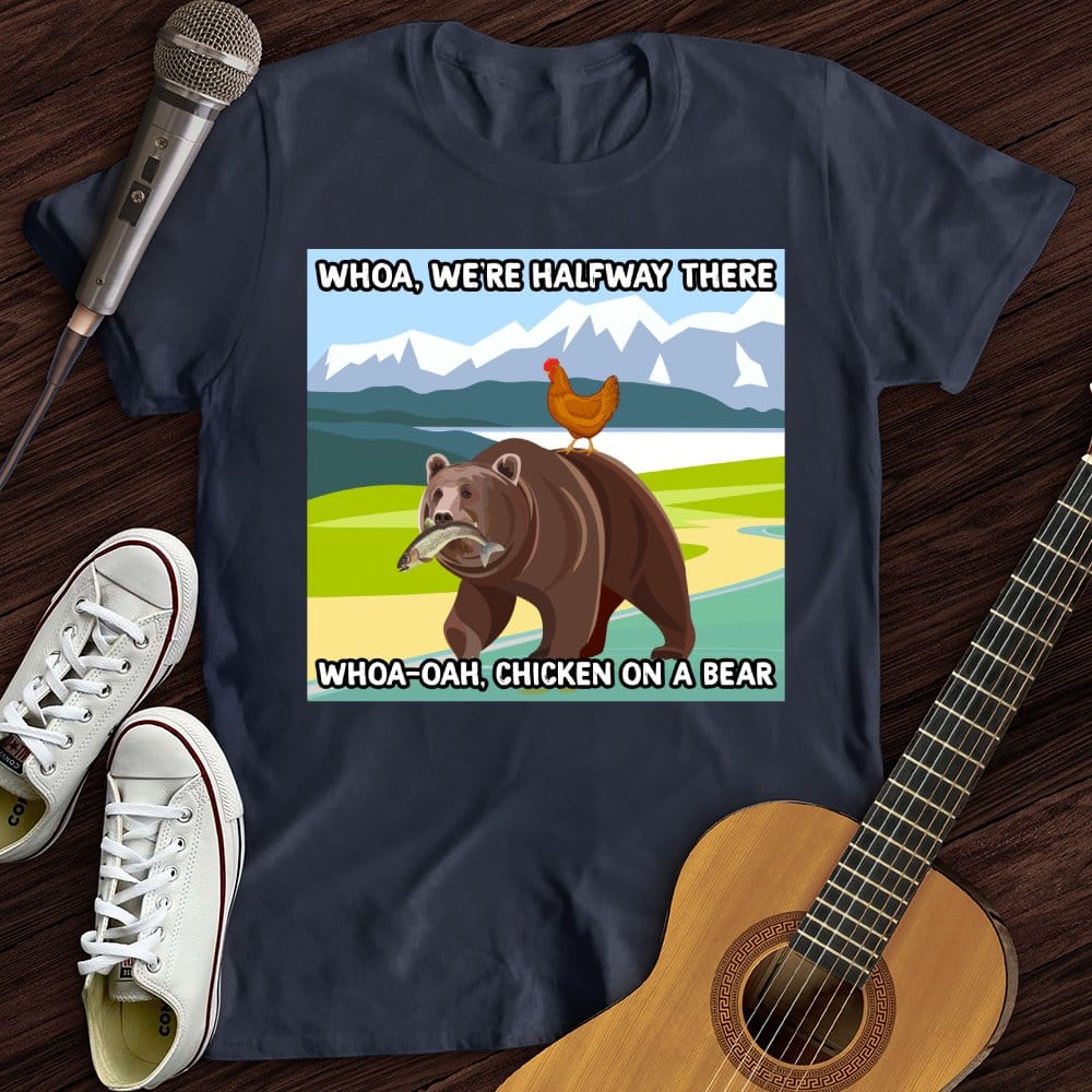 Printify T-Shirt Chicken On A Bear T-Shirt