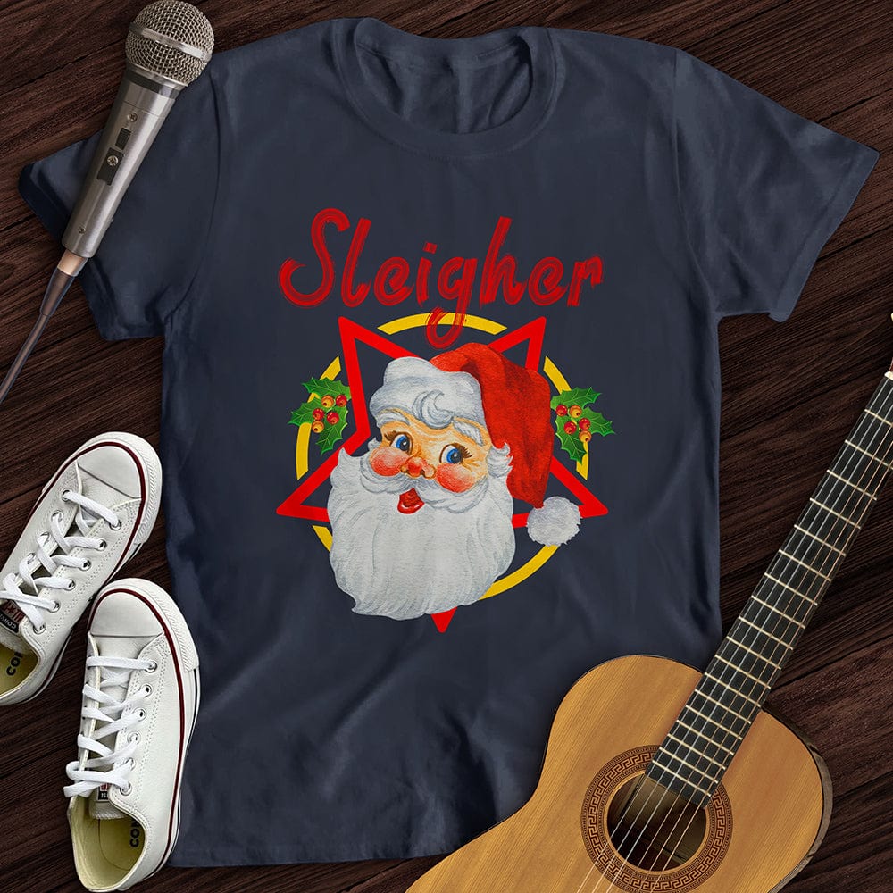 Printify T-Shirt Navy / S Christmas Sleigher T-Shirt