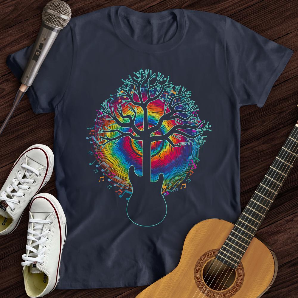 Printify T-Shirt Navy / S Colorful Guitar T-Shirt
