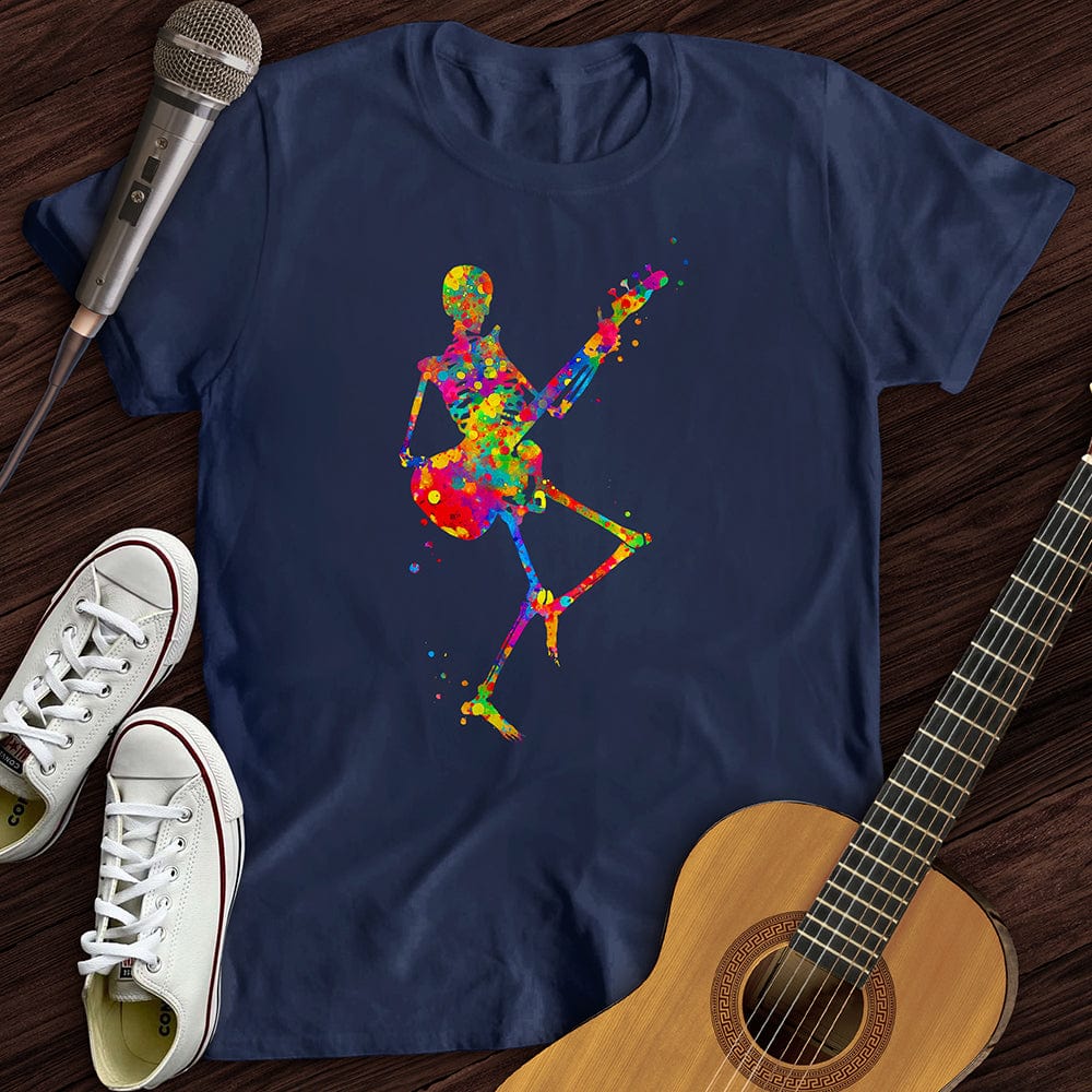 Printify T-Shirt Navy / S Colorful Souls Guitar T-Shirt