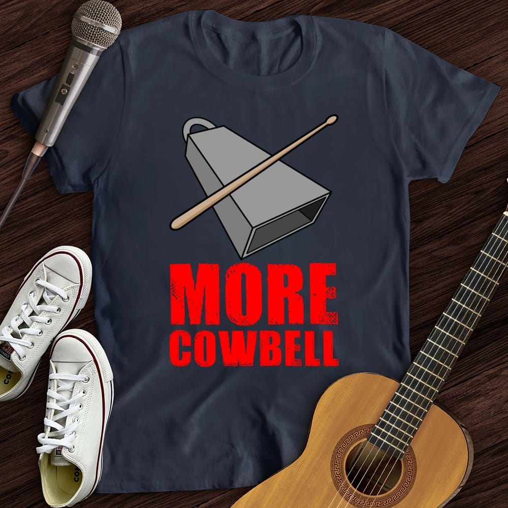 Printify T-Shirt Navy / S Cowbell T-Shirt