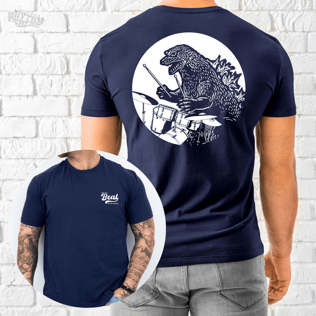 Printify T-Shirt Navy / S Dino Drumstick T-Shirt