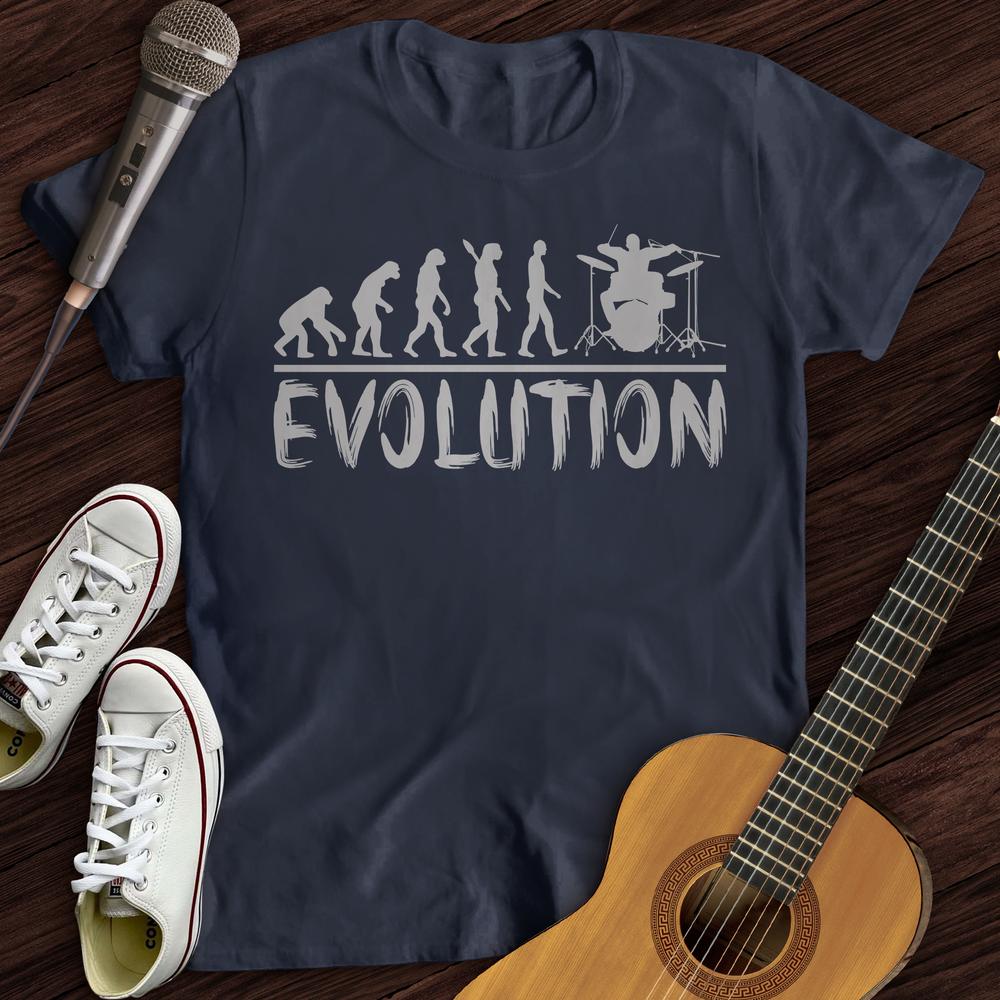 Printify T-Shirt Navy / S Drummer Evolution T-Shirt