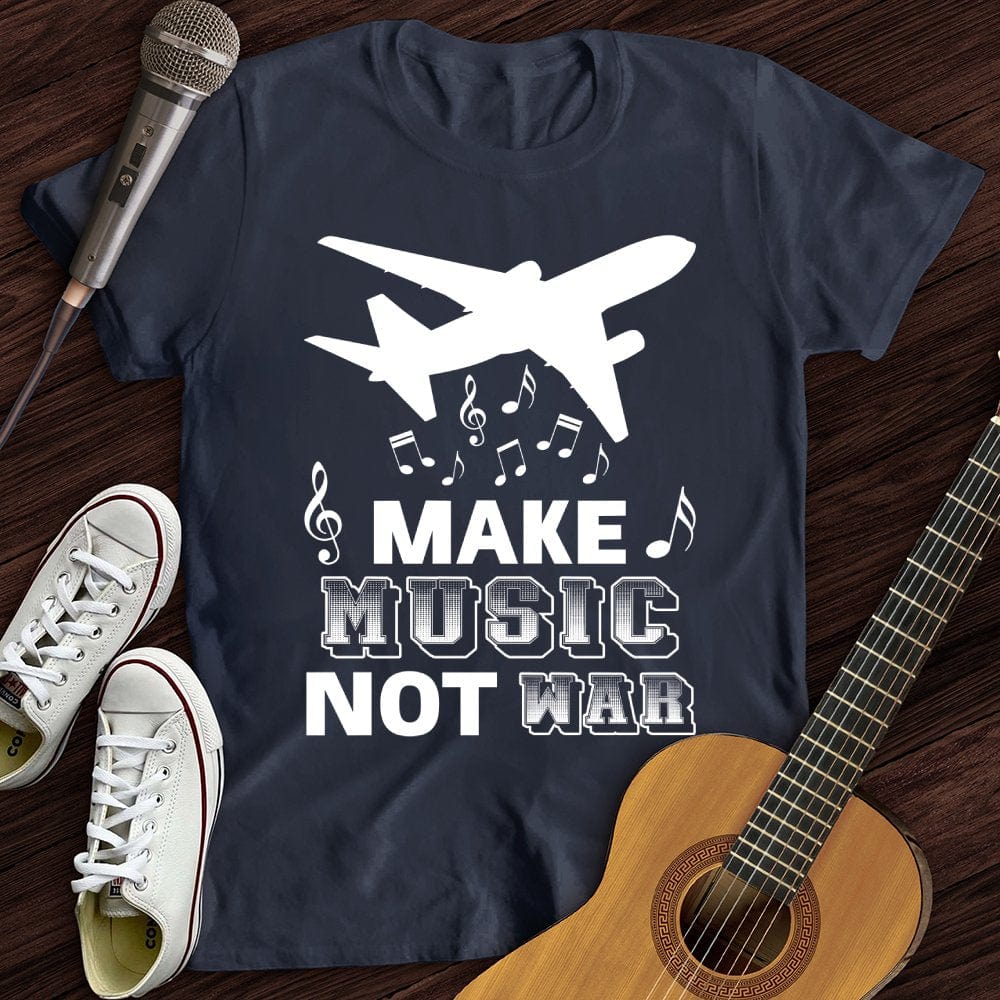 Printify T-Shirt Navy / S Falling Music Notes T-Shirt