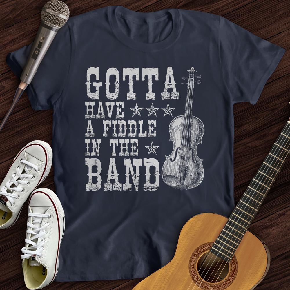 Printify T-Shirt Navy / S Fiddle Please T-Shirt