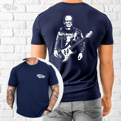 Printify T-Shirt Navy / S Frankenstein Monster Guitar T-Shirt