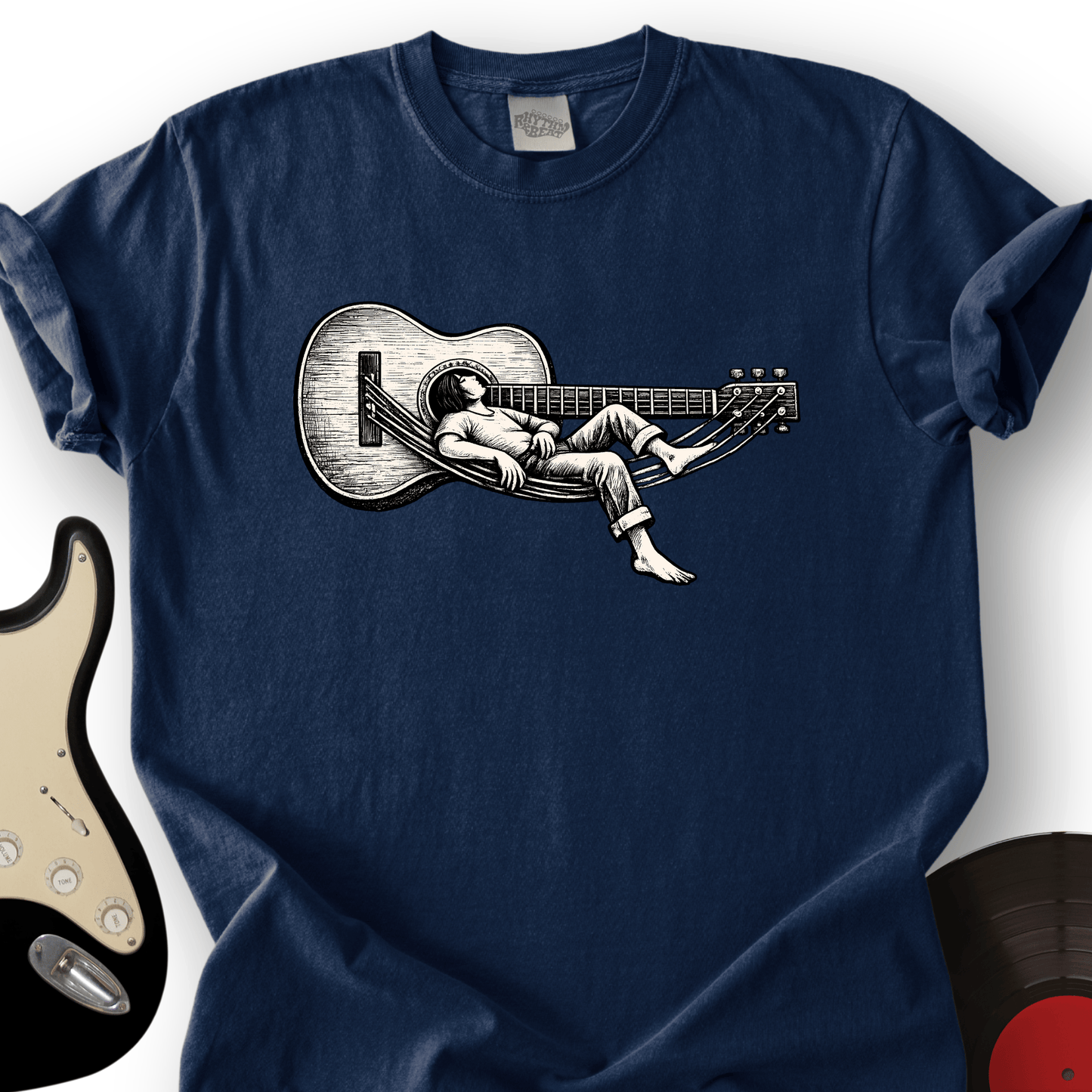 Printify T-Shirt Navy / S Guitar Lounge T-Shirt