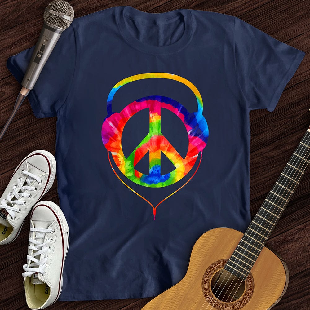Printify T-Shirt Navy / S Headphones T-Shirt