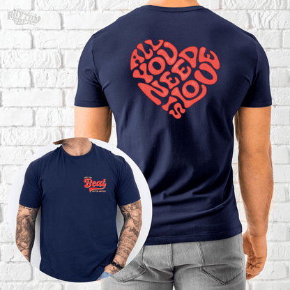Printify T-Shirt Navy / S Heart Of Love T-Shirt