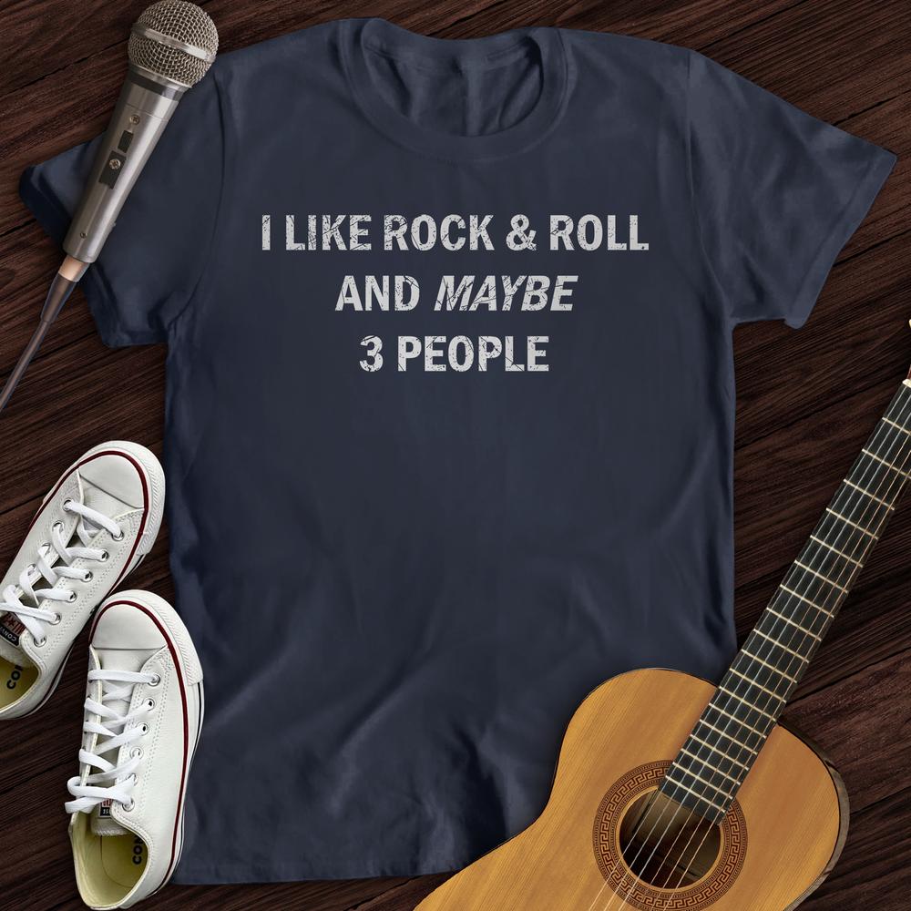 Printify T-Shirt Navy / S I Like Rock and Roll T-Shirt